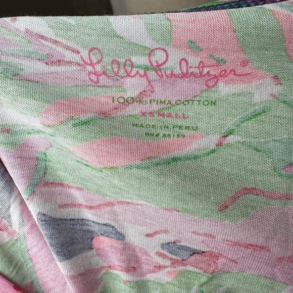 Lilly Pulitzer Vias Palmetto Mini Dress XS Pima Cotton Beach Tropical Resortwear - Picture 6 of 8